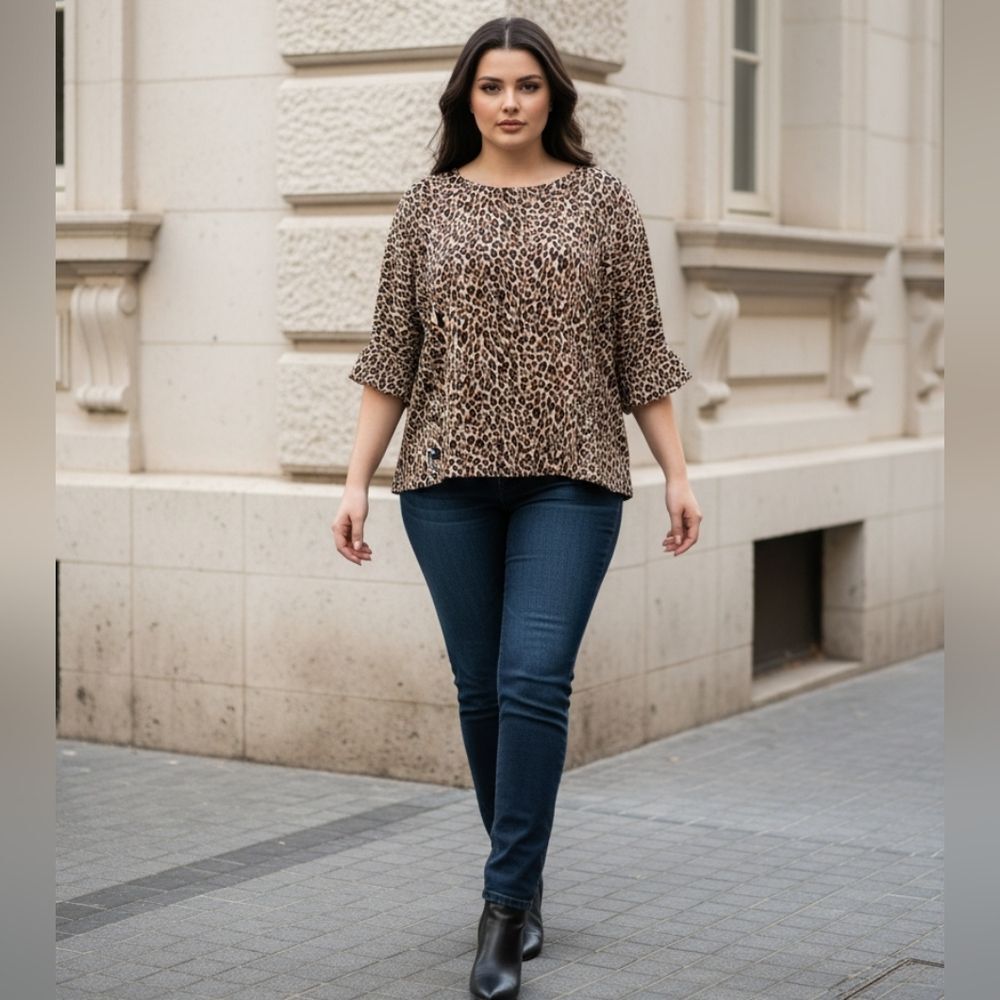 Lane Bryant animal print top